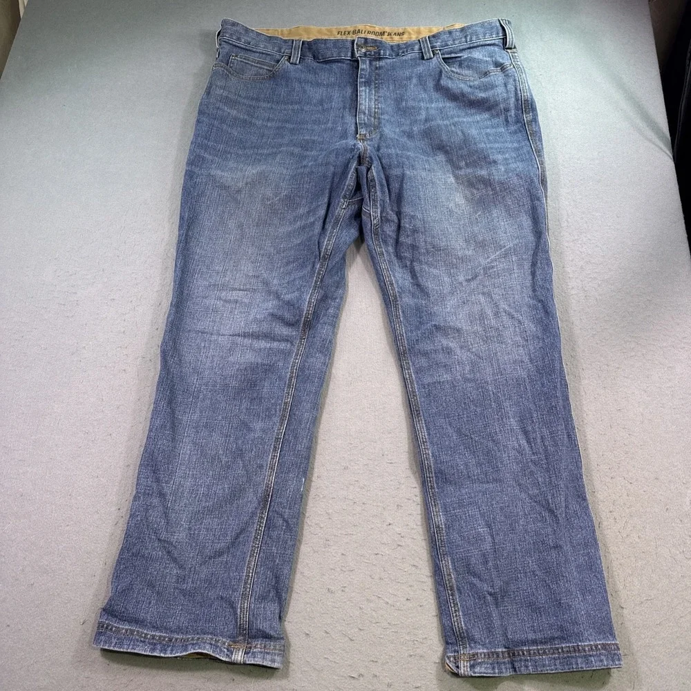Duluth Trading Co Mens 42x32 Medium Wash Flex Ballroom Workwear Blue Jeans